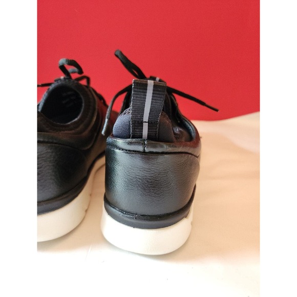 Johnston & Murphy Xc4 Sheepskin Dual Width Men\'s Size 8m Black Leather Sneakers